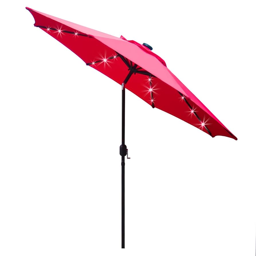 Amazon.com : Sunnyglade 9' Solar LED Lighted Patio Umbrella
